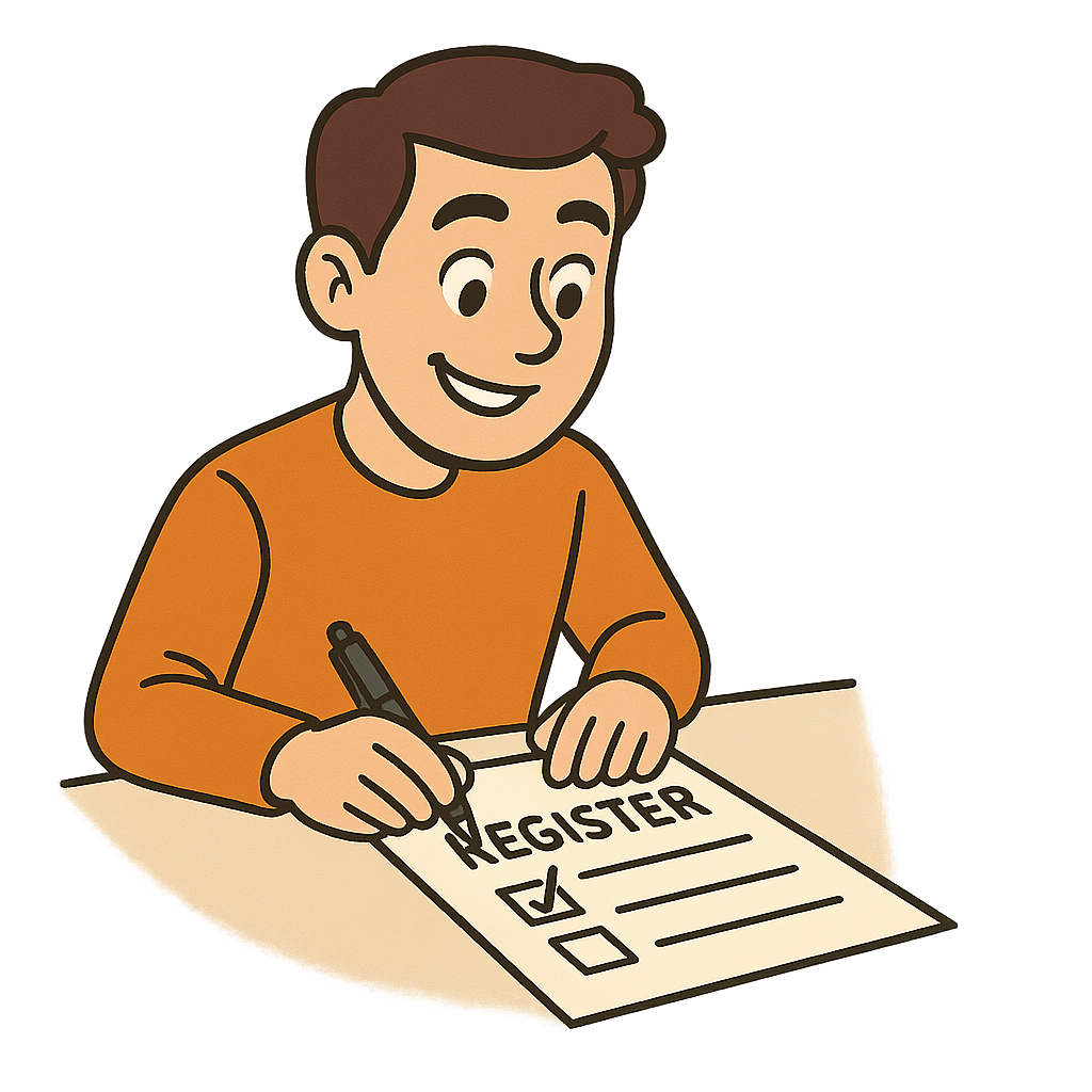 Friends signing up to chat together